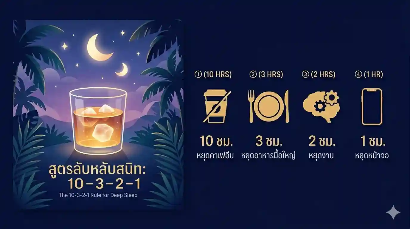 กฎ 10-3-2-1 เพื่อการนอนหลับลึกและตื่นมาสดชื่น
